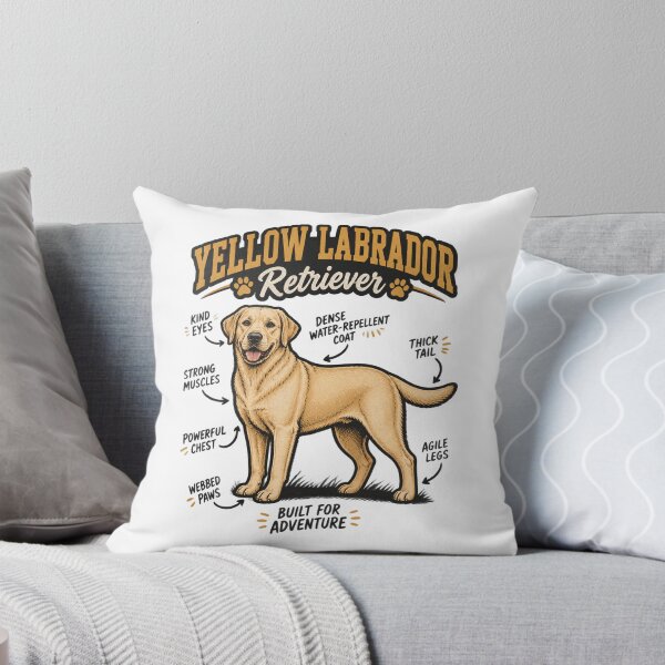 Item preview, Yellow Labrador Retriever Dog Anatomy Illustration Artwork designed and sold by Piiouf.
