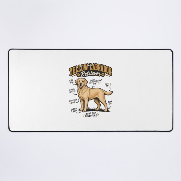 Item preview, Yellow Labrador Retriever Dog Anatomy Illustration Artwork designed and sold by Piiouf.