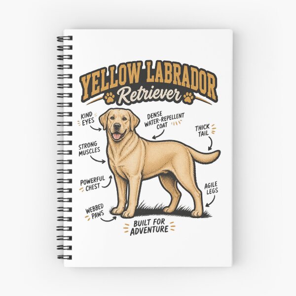 Item preview, Yellow Labrador Retriever Dog Anatomy Illustration Artwork designed and sold by Piiouf.