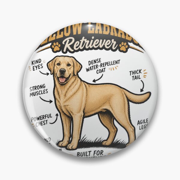 Item preview, Yellow Labrador Retriever Dog Anatomy Illustration Artwork designed and sold by Piiouf.