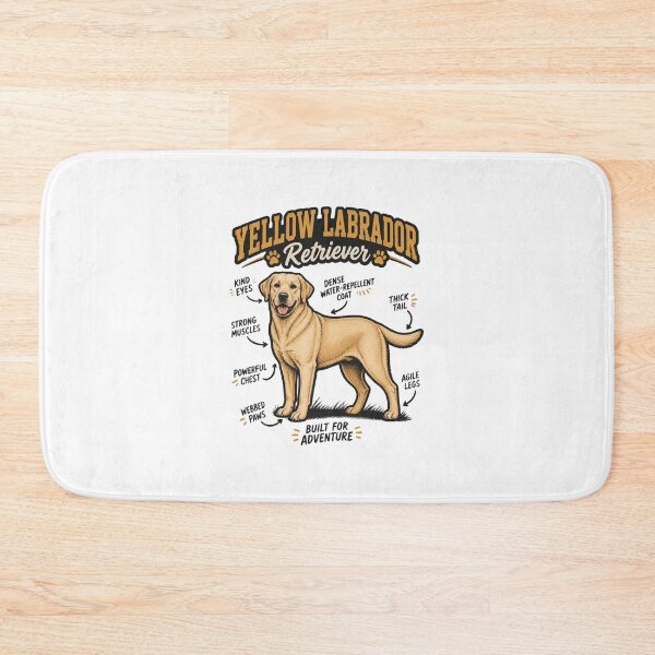 Item preview, Yellow Labrador Retriever Dog Anatomy Illustration Artwork designed and sold by Piiouf.