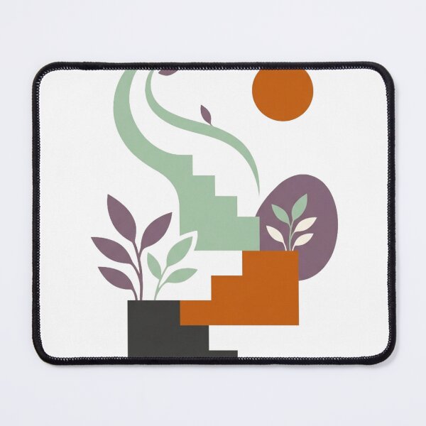 Item preview, Abstract Botanical Staircase – Geometric Nature Illustration designed and sold by meghnad.