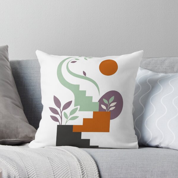 Item preview, Abstract Botanical Staircase – Geometric Nature Illustration designed and sold by meghnad.