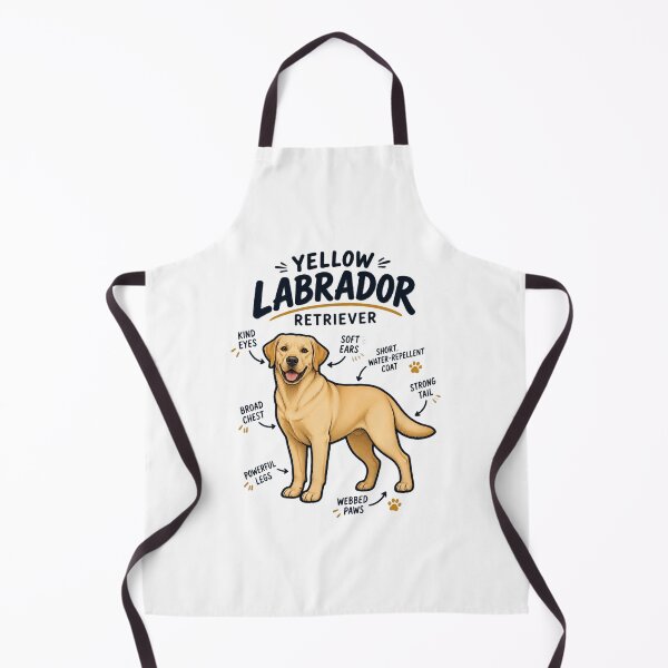 Item preview, Detailed Yellow Labrador Retriever Dog Anatomy Illustration for Animal Lovers designed and sold by Piiouf.