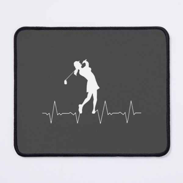 Item preview, Golf Heartbeat Design Featuring Golf Ball and Clubs in White designed and sold by Brimitive.