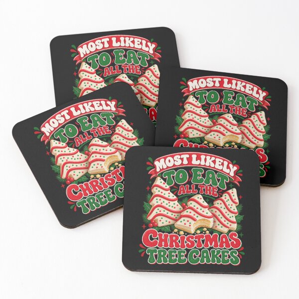 Item preview, Most Likely To Eat All The Christmas Tree Cakes Retro Holiday Design designed and sold by SEINENGAPPI19.