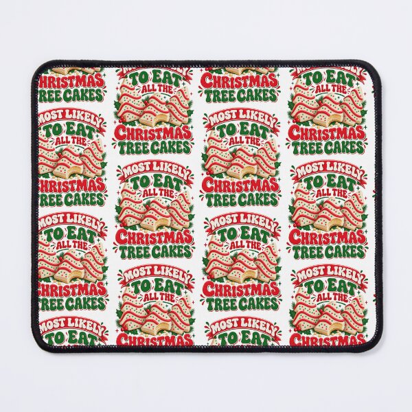 Item preview, Most Likely To Eat All The Christmas Tree Cakes Retro Holiday Design designed and sold by SEINENGAPPI19.