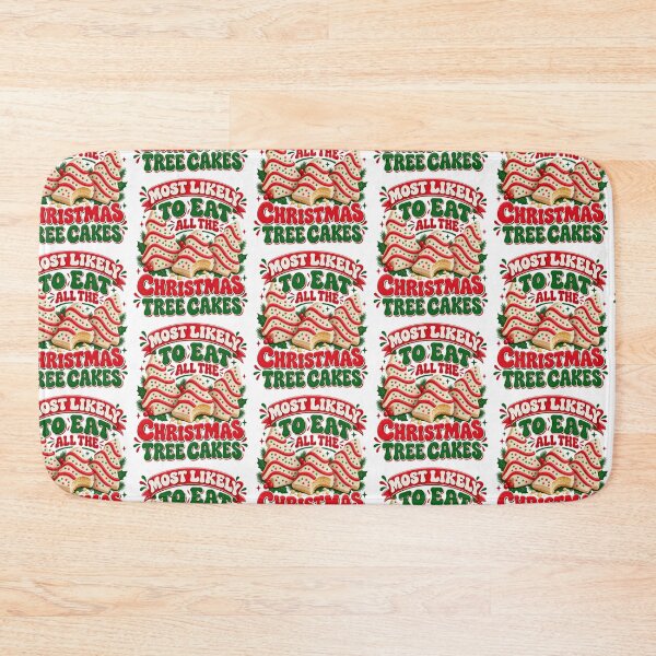 Item preview, Most Likely To Eat All The Christmas Tree Cakes Retro Holiday Design designed and sold by SEINENGAPPI19.
