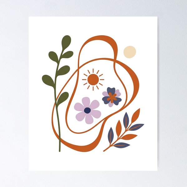 Item preview, Solar Garden Loop – Minimalist Abstract Botanical Art designed and sold by meghnad.