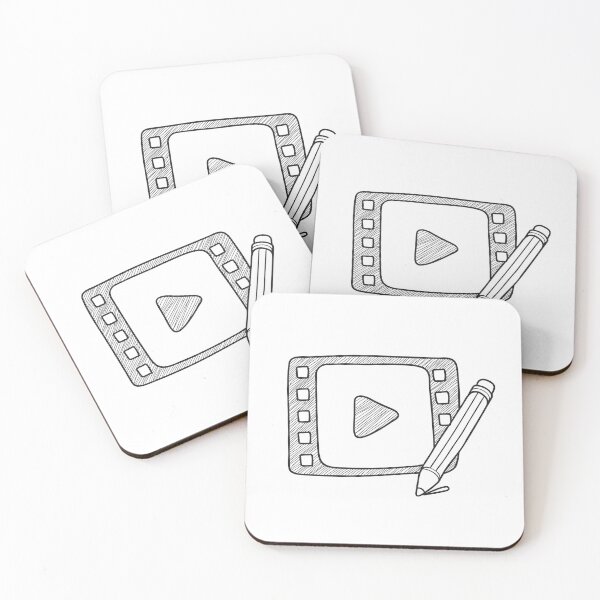 Item preview, An illustration of video frame beside a pencil designed and sold by rasagamastore.