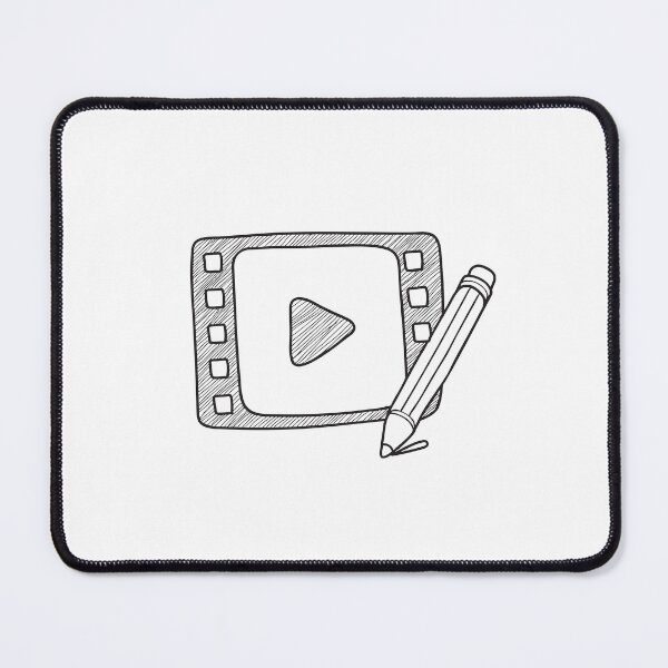 Item preview, An illustration of video frame beside a pencil designed and sold by rasagamastore.