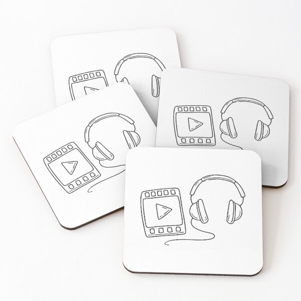 Item preview, An illustration of video player next to headphones designed and sold by rasagamastore.