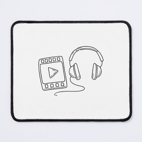 Item preview, An illustration of video player next to headphones designed and sold by rasagamastore.