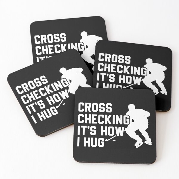 Item preview, Cross Checking Its How I Hug - Funny Ice Hockey Gift designed and sold by mashaqwenty.