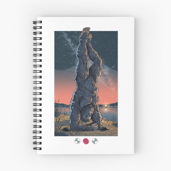 Item preview, Bigfoot Yoga Pose Forearm Stand Zen Cryptid Nature Art designed and sold by Whimsy Trail Co.