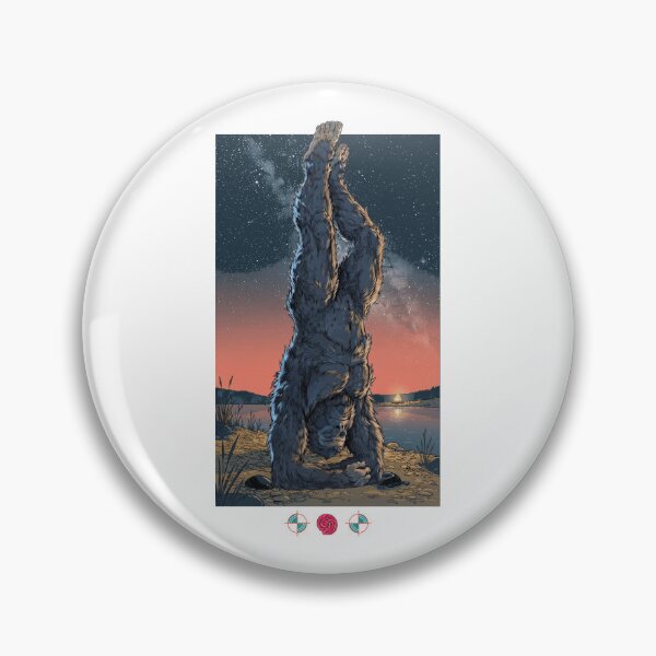 Item preview, Bigfoot Yoga Pose Forearm Stand Zen Cryptid Nature Art designed and sold by Whimsy Trail Co.