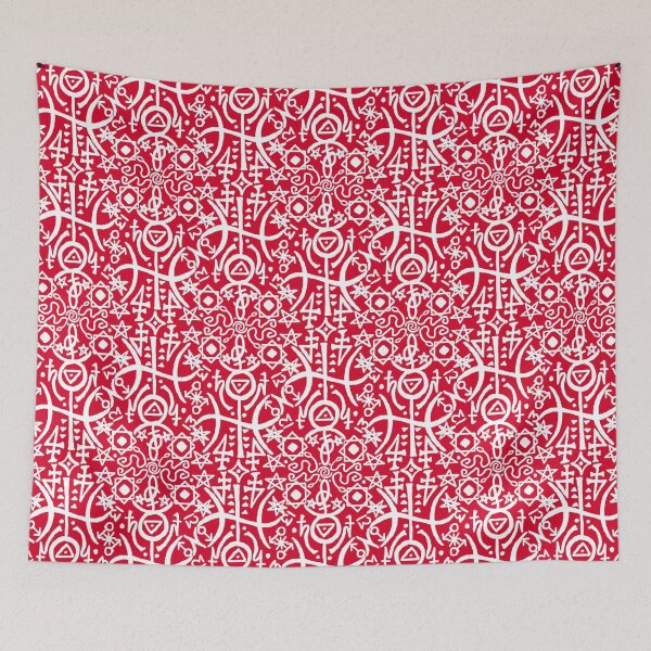 Item preview, Sigil of Mastery Bone on Crimson designed and sold by QAF Warlock Patterns.