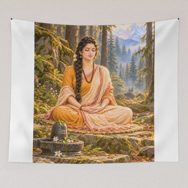 Item preview, Parvati Tapasya | Goddess Parvati Meditation Art designed and sold by Homyar.