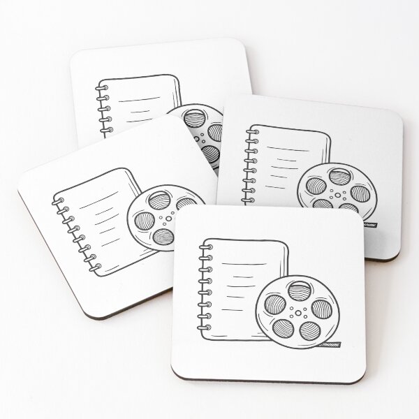 Item preview, An illustration of video reel near a notebook designed and sold by rasagamastore.