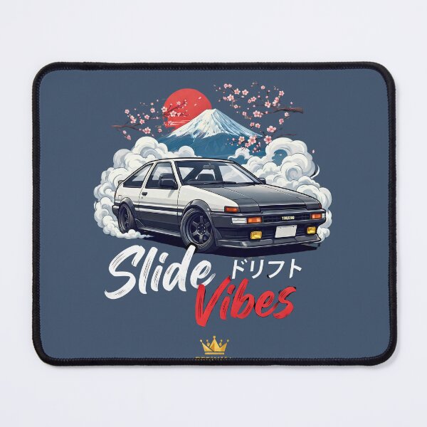 Item preview, Slide Vibes JDM Drift Car AE86 Mt Fuji Cherry Blossoms Japanese Streetwear Art designed and sold by digitalbob60.