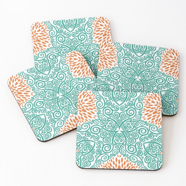 Item preview, Verdigris Vines and Russet Marigold Petals #9 designed and sold by QAF Warlock Patterns.