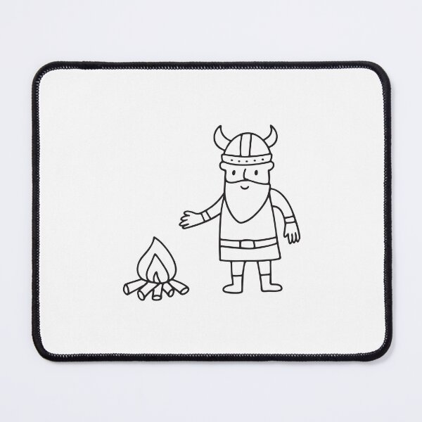 Item preview, An illustration of viking man beside a campfire designed and sold by rasagamastore.