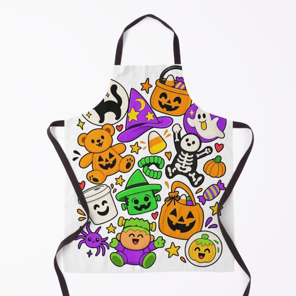Item preview, Cute Halloween Doodle Kawaii Ghost Pumpkin Chibi Monster Design designed and sold by SEINENGAPPI19.