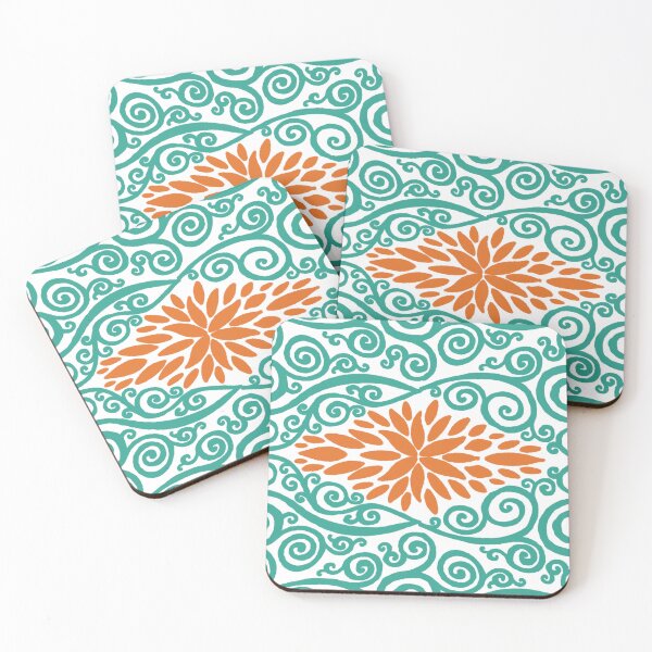 Item preview, Verdigris Vines and Russet Marigold Petals #3 designed and sold by QAF Warlock Patterns.