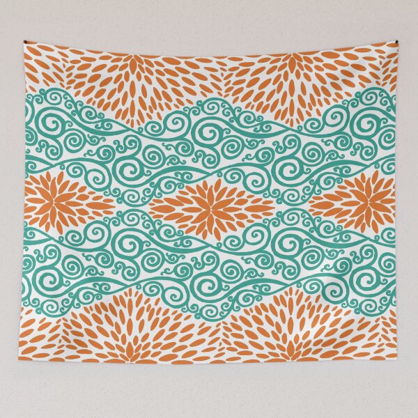 Item preview, Verdigris Vines and Russet Marigold Petals #3 designed and sold by QAF Warlock Patterns.