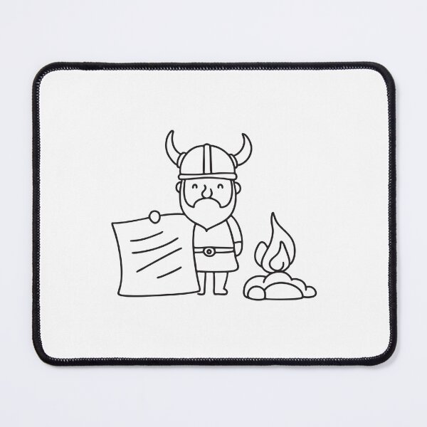Item preview, An illustration of viking man holding a map beside a torch designed and sold by rasagamastore.