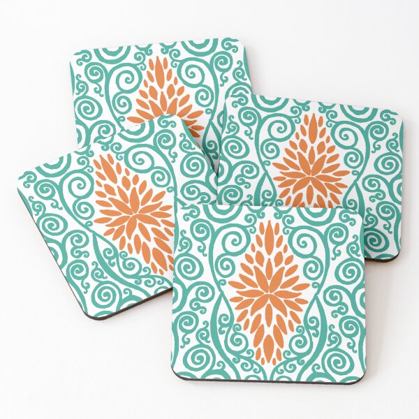Item preview, Verdigris Vines and Russet Marigold Petals #1 designed and sold by QAF Warlock Patterns.