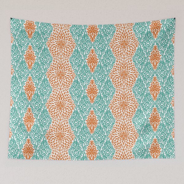 Item preview, Verdigris Vines and Russet Marigold Petals #1 designed and sold by QAF Warlock Patterns.