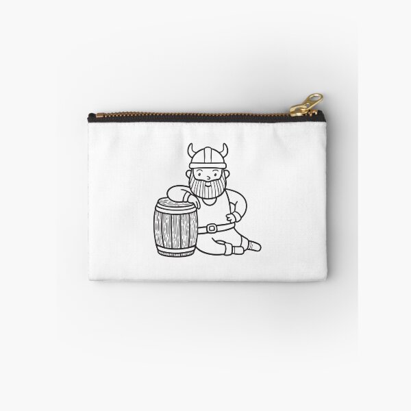 Item preview, An illustration of viking man resting beside a wooden barrel designed and sold by rasagamastore.