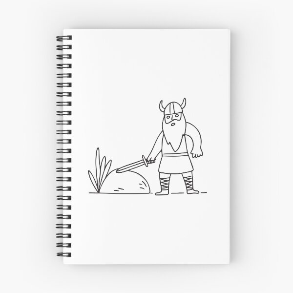 Item preview, An illustration of viking man sharpening a sword on a stone designed and sold by rasagamastore.