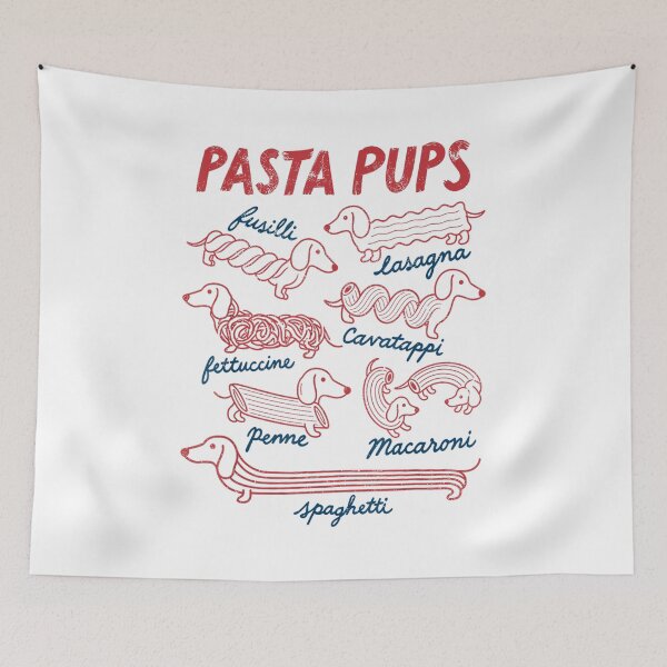Item preview, Italian Cuisine Pasta Pups Dachshund Foodie Meme  designed and sold by DorikoKazan.