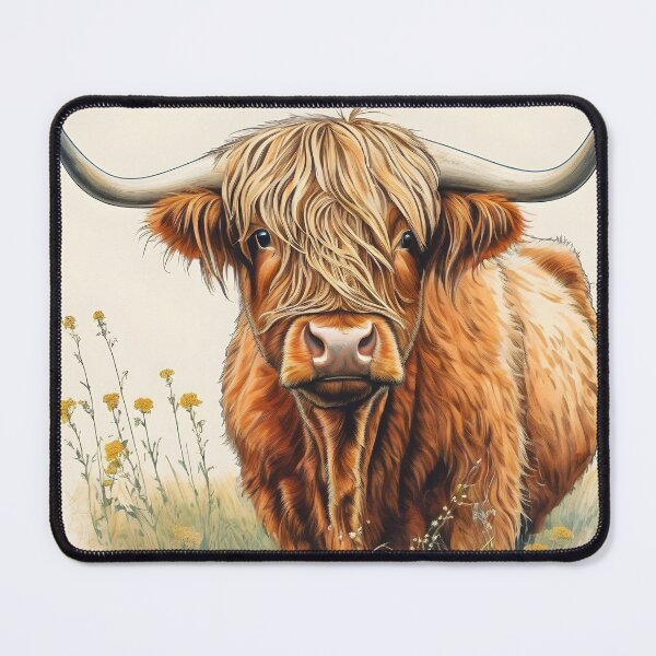Item preview, Vintage Highland Cow Wall Art Print designed and sold by NorthernWallCo1.