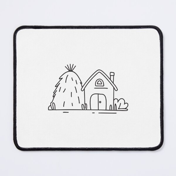 Item preview, An illustration of village with a haystack beside a house designed and sold by rasagamastore.
