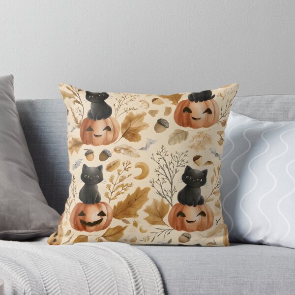 Item preview, Autumn Black Cat Botanical designed and sold by AlyssasCreativeBoutique.