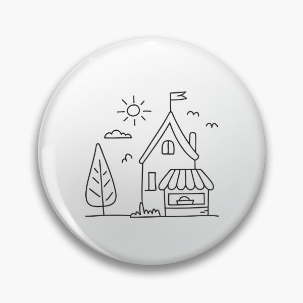 Item preview, An illustration of village with a small market stall nearby designed and sold by rasagamastore.