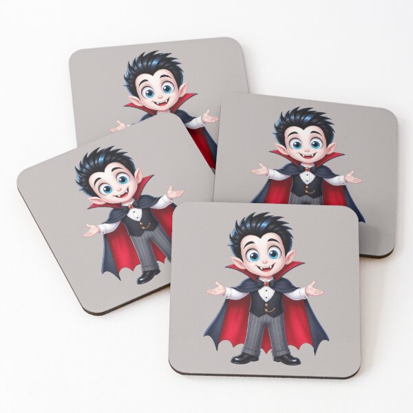 Item preview, Cute Cartoon Vampire in Red Cape Halloween designed and sold by FestivityFinds.