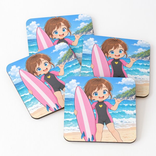 Item preview, Kenzie Surfer Girl Cartoon Character Design designed and sold by Kenzie & Co.