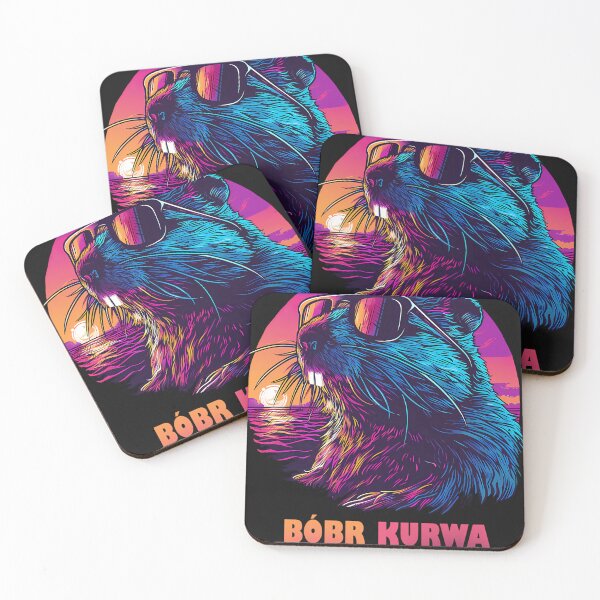 Item preview, Synthwave Polish Beaver Meme Ja Pierdole Bobr Bober Kurwa designed and sold by Shiv Vohra.