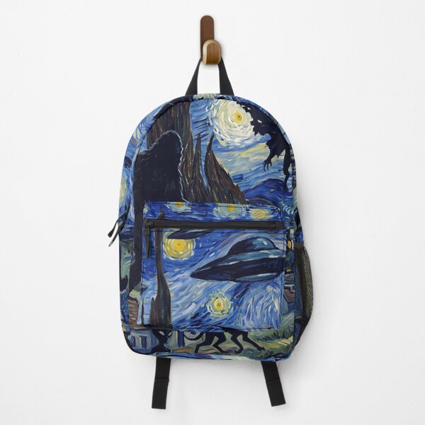 Item preview, The Starry Painting Cryptids Bigfoot Alien Mothman UFO designed and sold by DienesAngele.