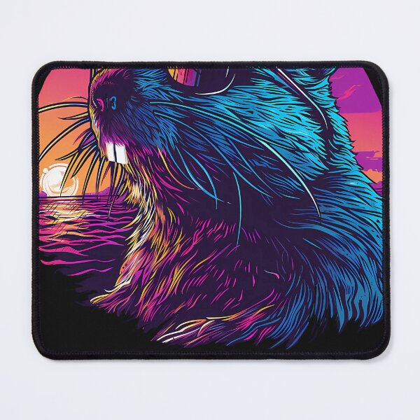 Item preview, Synthwave Polish Beaver Meme Ja Pierdole Bobr Bober Kurwa designed and sold by Shiv Vohra.
