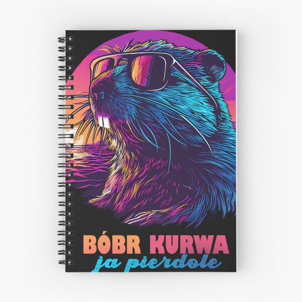 Item preview, Synthwave Polish Beaver Meme Ja Pierdole Bobr Bober Kurwa designed and sold by Shiv Vohra.