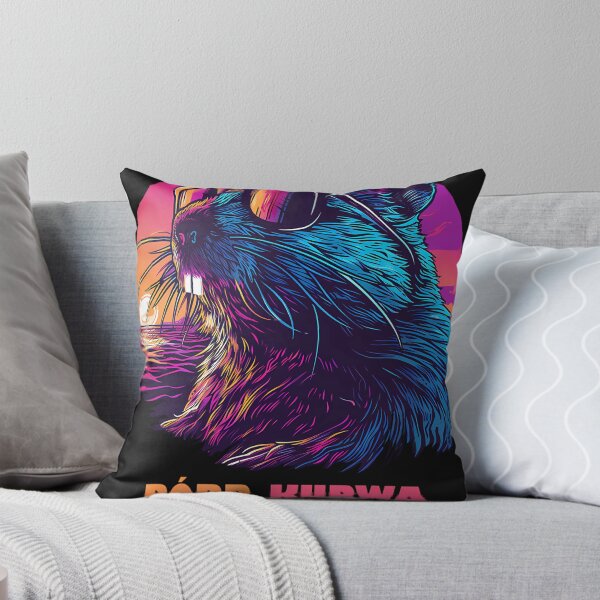 Item preview, Synthwave Polish Beaver Meme Ja Pierdole Bobr Bober Kurwa designed and sold by Shiv Vohra.
