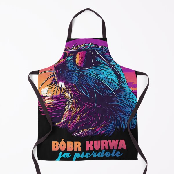 Item preview, Synthwave Polish Beaver Meme Ja Pierdole Bobr Bober Kurwa designed and sold by Shiv Vohra.