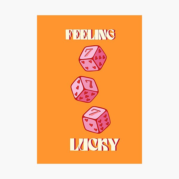 Item preview,  Feeling Lucky – Pink Lucky 7 Dice Retro Illustration designed and sold by mafervicenttin.