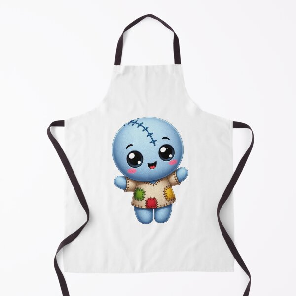 Item preview, Cute Blue Patchwork Rag Doll Kawaii Plushie Sticker designed and sold by FestivityFinds.