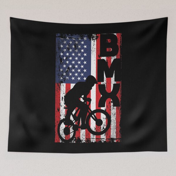 Item preview, American Flag BMX Racing Extreme Sport Riding Cool Bike Ride designed and sold by AmberWild.